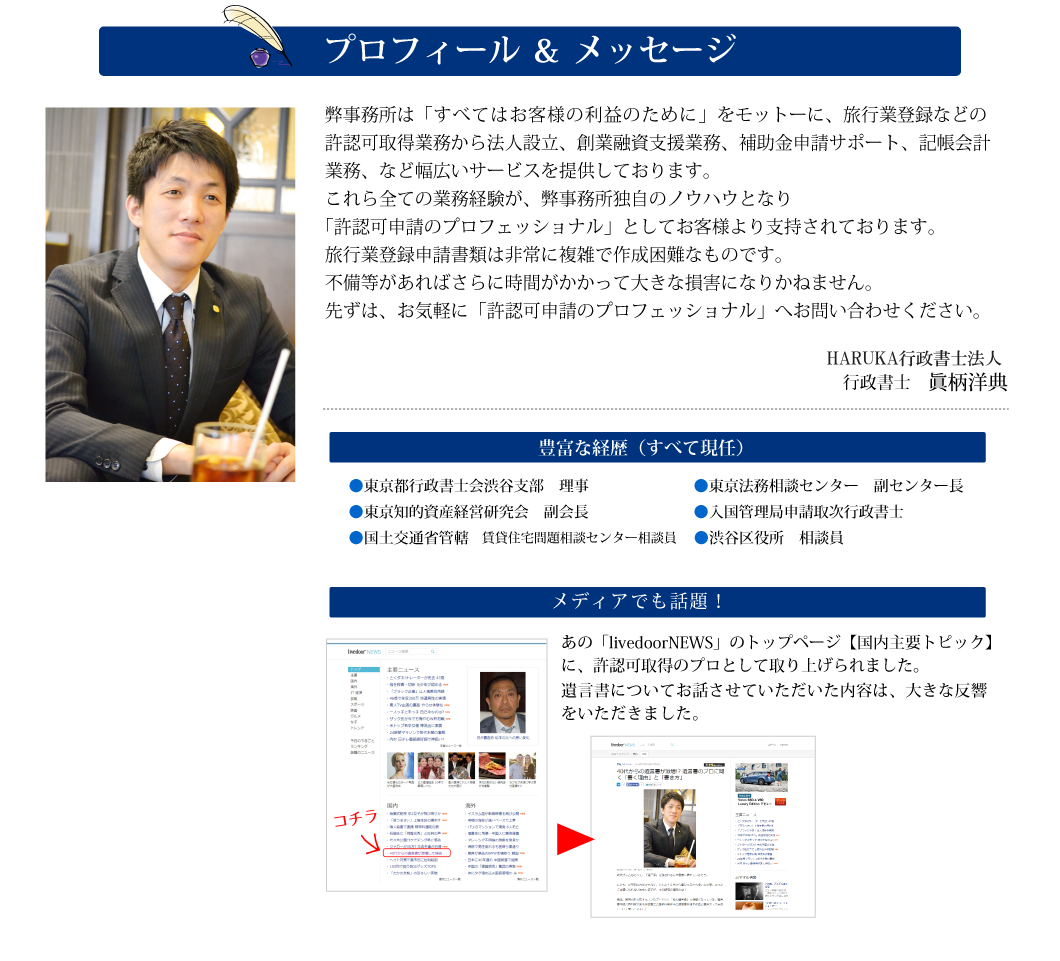 プロフィール&メッセージ